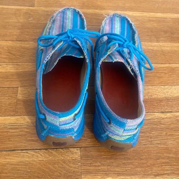 Twisted X #WDM0048 Boat Driving Moc Blue Textile Denim Shoes Women’s Size 11 - Picture 4 of 12
